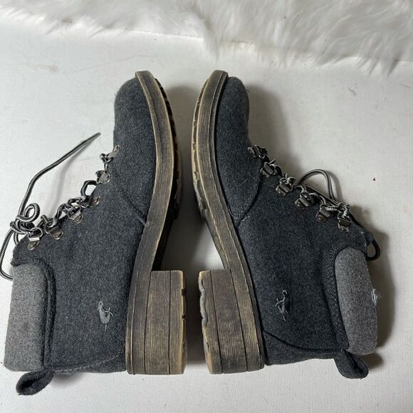 Rocket Dog flannel  gray lace up boots with weather distress soles SZ8.5 - Picture 6 of 8